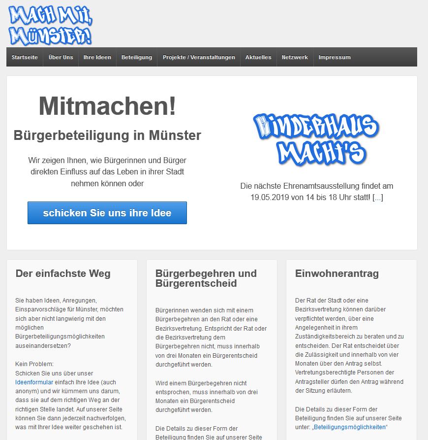 Vielleicht wäre etwas Bürger- und/oder Expertenbeteiligung auch bei der Erstellung dieses Beteiligungsportals ganz hilfreich gewesen.